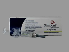 Simponi 50 mg/0.5 mL subcutaneous syringe