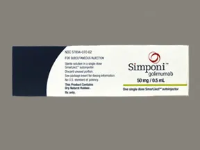 Simponi 50 mg/0.5 mL subcutaneous pen injector