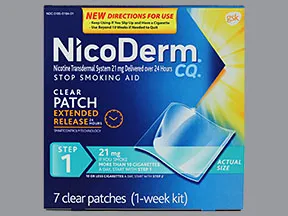 Nicoderm CQ 21 mg/24 hr daily transdermal patch