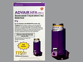 Advair HFA 115 mcg-21 mcg/actuation aerosol inhaler