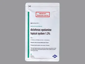 diclofenac epolamine 1.3 % transdermal 12 hour patch