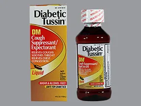 Diabetic Tussin DM 10 mg-100 mg/5 mL oral liquid