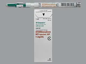 hydromorphone 1 mg/mL injection syringe