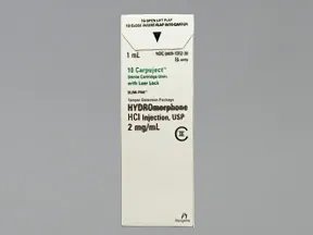 hydromorphone 2 mg/mL injection syringe