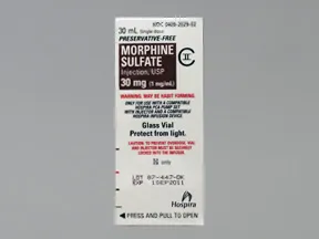 morphine (PF) 30 mg/30 mL (1 mg/mL) PCA intravenous solution