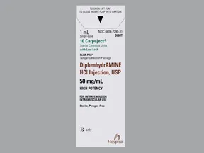 diphenhydramine 50 mg/mL injection syringe