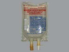 milrinone 20 mg/100 mL(200 mcg/mL) in 5 % dextrose intravenous piggybk