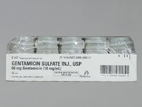 gentamicin sulfate (PF) 60 mg/6 mL intravenous solution