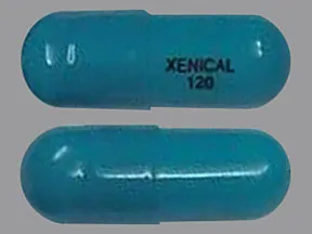 Light blue capsule orlistat 600mg