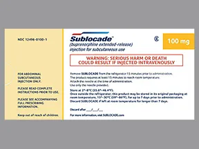 Sublocade 100 mg/0.5 mL solution,extended release subcutaneous syringe
