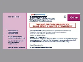 Sublocade 300 mg/1.5 mL solution,extended release subcutaneous syringe