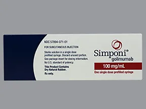 Simponi 100 mg/mL subcutaneous syringe