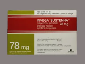 Invega Sustenna 78 mg/0.5 mL intramuscular syringe