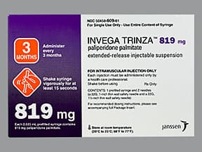 Invega Trinza 819 mg/2.63 mL intramuscular syringe