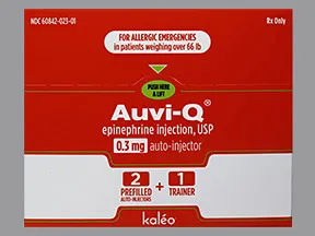 Auvi-Q 0.3 mg/0.3 mL injection, auto-injector
