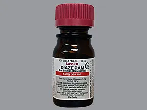 Oral 2mg/5ml diazepam solution bp