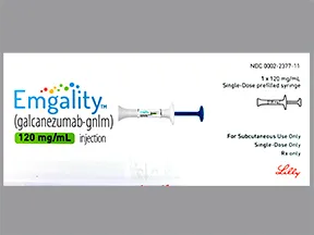 Emgality 120 mg/mL subcutaneous syringe