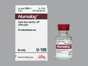 Humalog U-100 Insulin 100 unit/mL subcutaneous solution