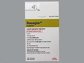 Basaglar KwikPen U-100 Insulin 100 unit/mL (3 mL) subcutaneous