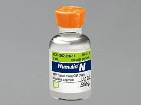 Humulin N NPH U-100 Insulin (isophane susp) 100 unit/mL subcutaneous