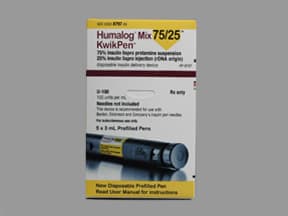 Humalog Mix 75-25 KwikPen U-100 insulin 100 unit/mL subcutaneous pen