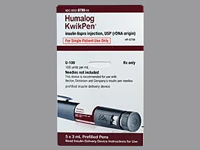 Humalog KwikPen (U-100) Insulin 100 unit/mL subcutaneous
