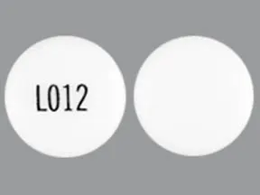This medicine is a white, round, coated, tablet imprinted with "L012".