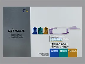 Afrezza 4 unit (60)/8 unit (60)/12 unit (60) cartridge with inhaler