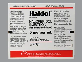 Haloperidol (haldol) side effects