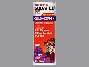 Children's Sudafed PE Cough and Cold 2.5 mg-5 mg/5 mL oral liquid