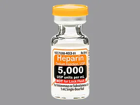 heparin (porcine) 5,000 unit/mL injection solution