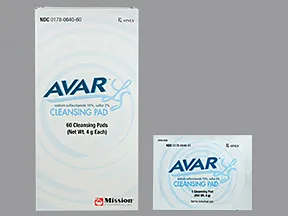 Avar LS 10 %-2 % topical pads
