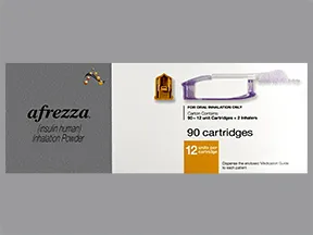 Afrezza 12 unit cartridge with inhaler