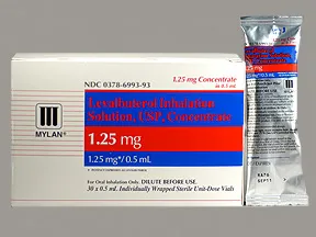 levalbuterol concentrate 1.25 mg/0.5 mL solution for nebulization