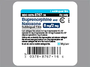 buprenorphine 8 mg-naloxone 2 mg sublingual film
