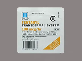 fentanyl 100 mcg/hr transdermal patch