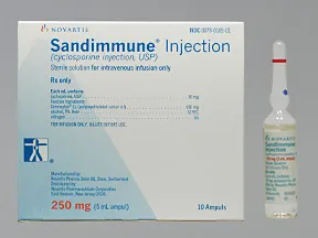 Sandimmune 250 mg/5 mL intravenous solution
