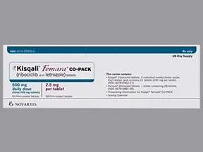 Kisqali Femara Co-Pack 600 mg/day(200 mg x 3)-2.5 mg tablet