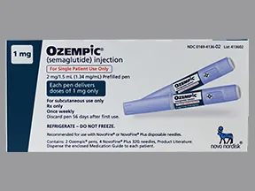 Ozempic 1 mg/dose (2 mg/1.5 mL) subcutaneous pen injector