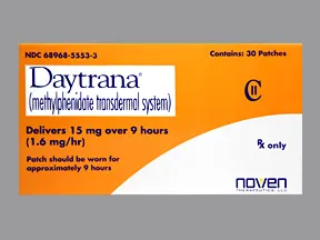 Daytrana 15 mg/9 hr daily patch