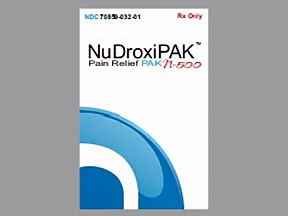 NuDroxiPAK N-500 500 mg-0.025 %-25 %-6 % kit,topical liquid and tablet