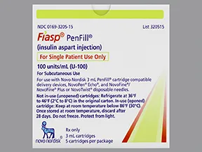 Fiasp Penfill U-100 Insulin 100 unit/mL (3 mL) subcutaneous cartridge