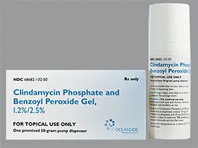 clindamycin 1.2 %-benzoyl peroxide 2.5 % topical gel with pump