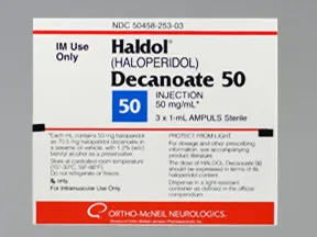 Haldol Decanoate 50 mg/mL intramuscular solution