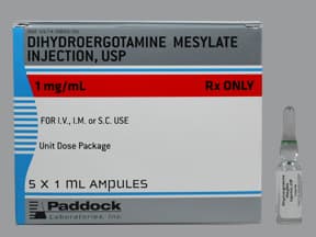 dihydroergotamine 1 mg/mL injection solution