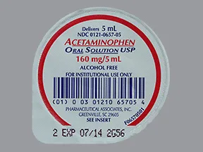 acetaminophen 160 mg/5 mL (5 mL) oral solution