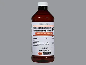 hydrocodone 7.5 mg-acetaminophen 325 mg/15 mL oral solution