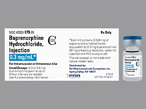 buprenorphine HCl 0.3 mg/mL injection solution
