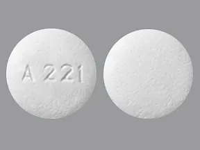 This medicine is a white, round, film-coated, tablet imprinted with "A221".