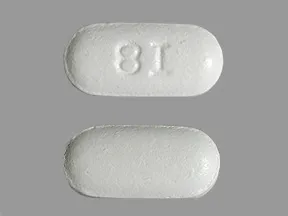 This medicine is a white, oblong, tablet imprinted with "8I".